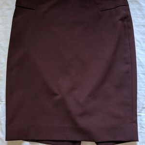 The Limited Maroon Work Skirt 00P